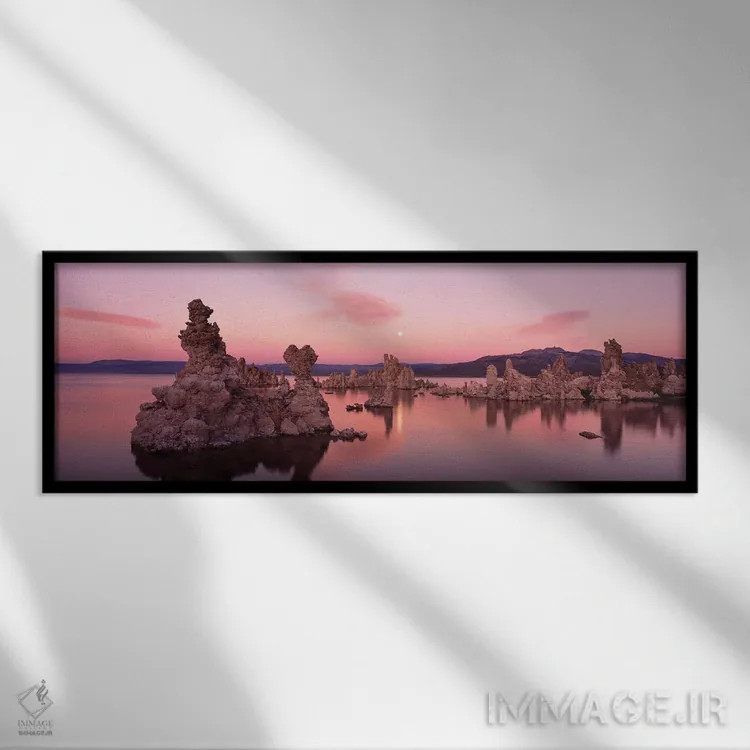 تابلو دکوراتیو Mono Lake, Mono Lake Tufa State Reserve, California, US… اثر پانورامیک ایمجز - نمای قابدار مشکی