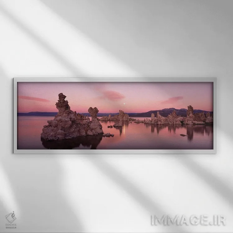 تابلو دکوراتیو Mono Lake, Mono Lake Tufa State Reserve, California, US… اثر پانورامیک ایمجز - نمای قابدار سفید