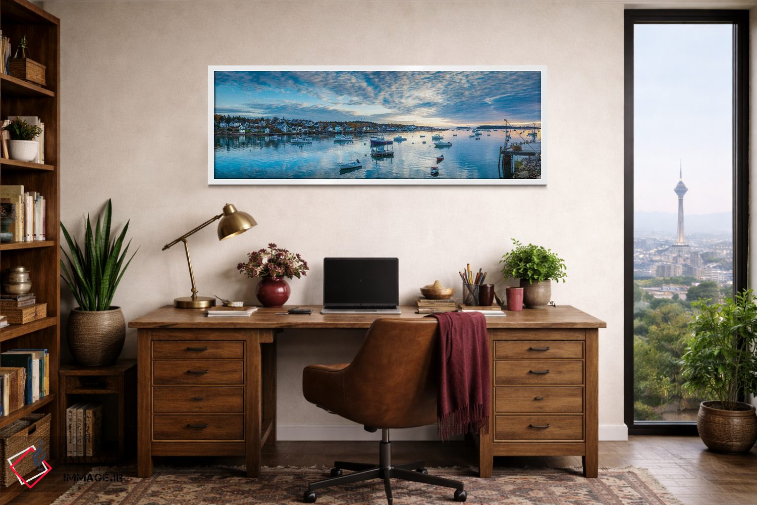 تابلو دکوراتیو Maine, Stonington, Stonington Harbor, Dawn" - "ایالات م… اثر پانورامیک ایمجز - D2W