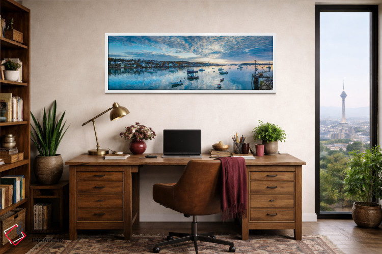 تابلو دکوراتیو Maine, Stonington, Stonington Harbor, Dawn" - "ایالات م… اثر پانورامیک ایمجز - D2W