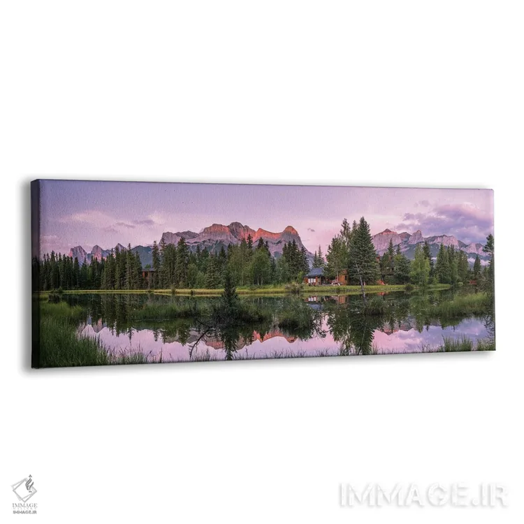 تابلو دکوراتیو Spring Creek Pond, Alberta, Canada" - "نمایی از دریاچه… اثر پانورامیک ایمجز - نمای پرسپکتیو محصول