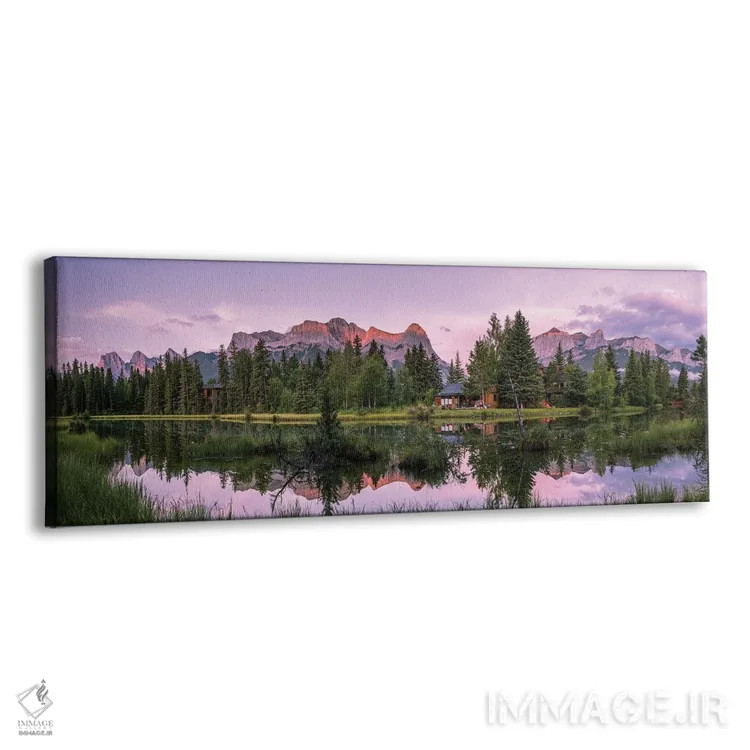 تابلو دکوراتیو Spring Creek Pond, Alberta, Canada" - "نمایی از دریاچه… اثر پانورامیک ایمجز - نمای پرسپکتیو محصول