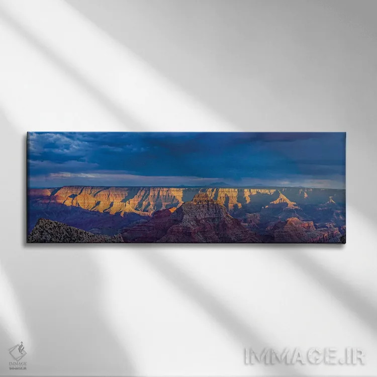 تابلو دکوراتیو Grand Canyon, Arizona, USA" - "نمایی از آسمان دراماتیک… اثر پانورامیک ایمجز - نمای روبهرو روی دیوار