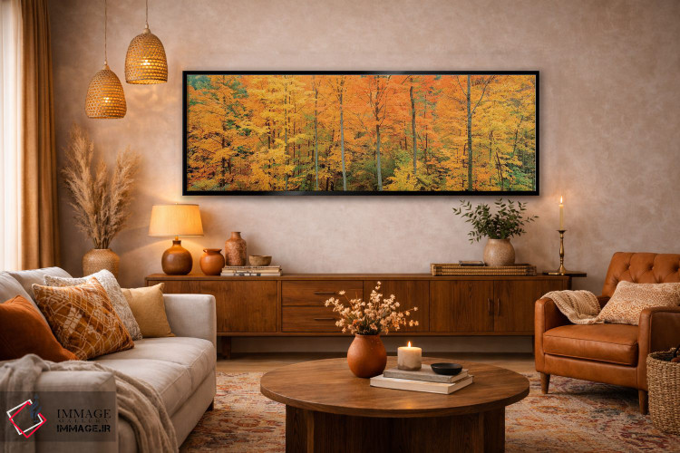تابلو دکوراتیو Memorial State Forest, New York, USA" - "درختان در جنگل… اثر پانورامیک ایمجز - D5B