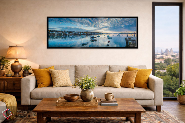 تابلو دکوراتیو Maine, Stonington, Stonington Harbor, Dawn" - "ایالات م… اثر پانورامیک ایمجز - D6B