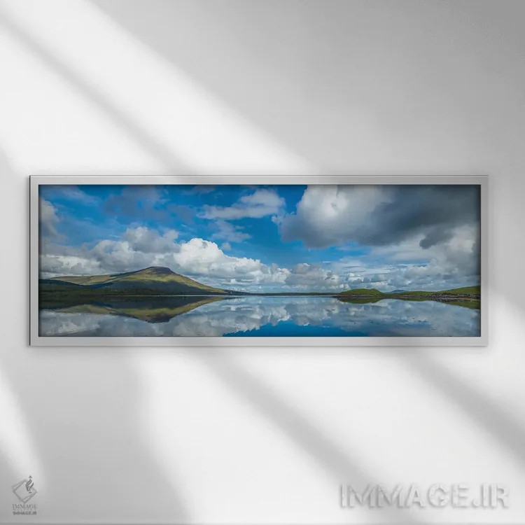 تابلو دکوراتیو Bellacragher Bay, County Mayo, Ireland" - "نمایی از دری… اثر پانورامیک ایمجز - نمای قابدار سفید