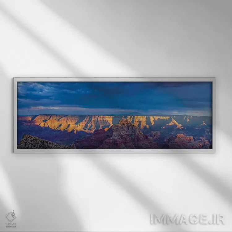 تابلو دکوراتیو Grand Canyon, Arizona, USA" - "نمایی از آسمان دراماتیک… اثر پانورامیک ایمجز - نمای قابدار سفید