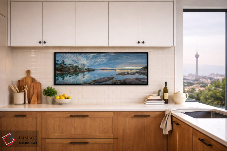 تابلو دکوراتیو Maine, Stonington, Stonington Harbor, Dawn" - "ایالات م… اثر پانورامیک ایمجز - D5B