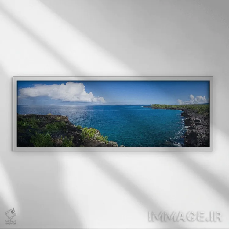 تابلو دکوراتیو South Kona, Hawaii, USA" - "نمایی از دریا و خط ساحلی، ج… اثر پانورامیک ایمجز - نمای قابدار سفید