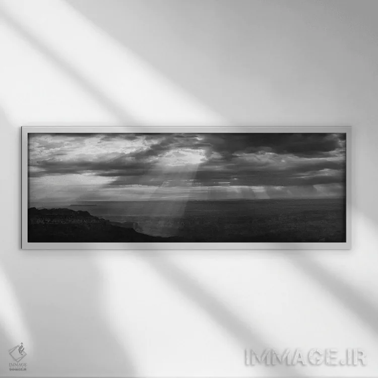 تابلو دکوراتیو Grand Canyon, Arizona, USA" - "نمایی از نور خورشید از م… اثر پانورامیک ایمجز - نمای قابدار سفید