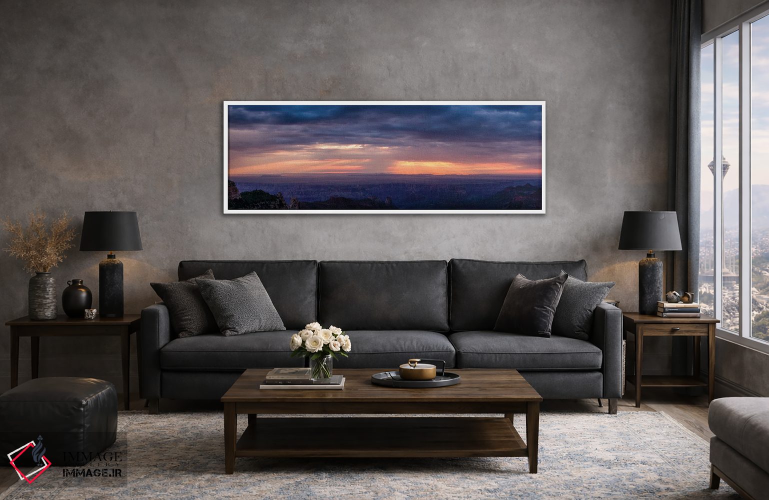 تابلو دکوراتیو Grand Canyon, Arizona, USA" - "نمایی از نور خورشید از م… اثر پانورامیک ایمجز - D5W