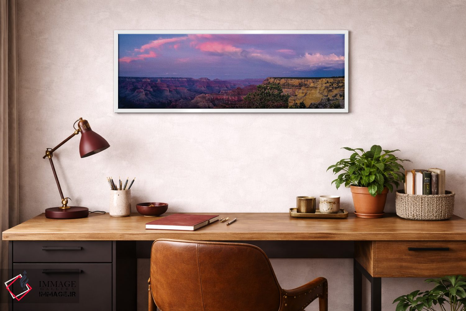 تابلو دکوراتیو Grand Canyon, Arizona, USA" - "نمایی از غروب آفتاب بر ف… اثر پانورامیک ایمجز - D3W