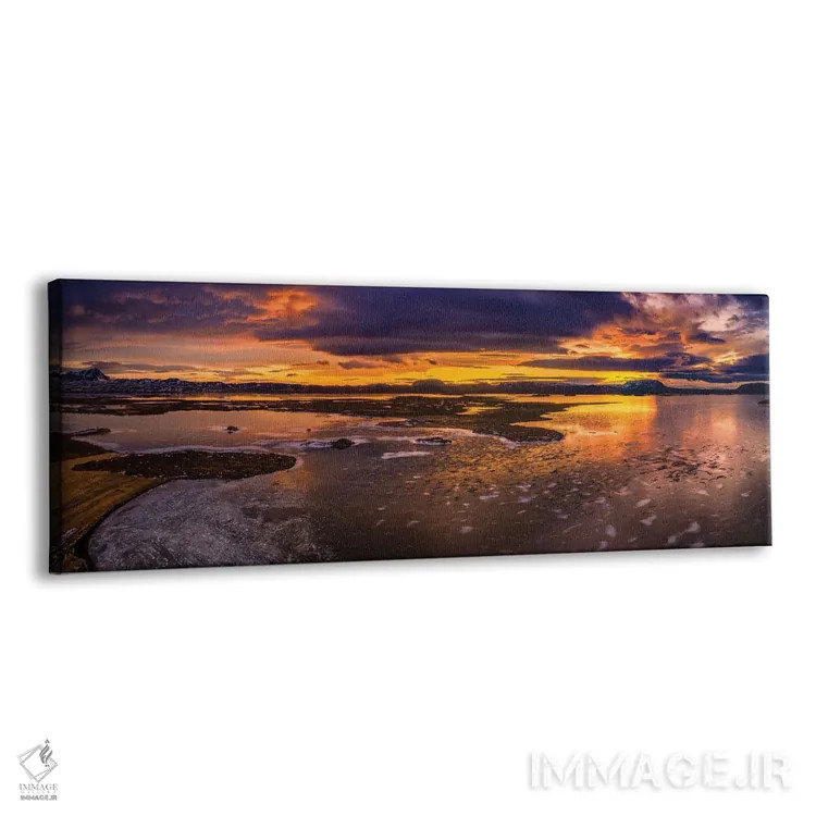 تابلو دکوراتیو Lake Myvatn, Iceland" - "غروب زمستانی، دریاچه میواتن، ا… اثر پانورامیک ایمجز - نمای پرسپکتیو محصول