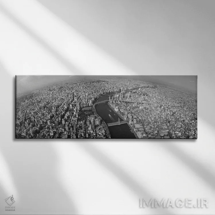تابلو دکوراتیو Tokyo Prefecture, Japan,نمای هوایی از یک شهر، استان توک… اثر پانورامیک ایمجز - نمای روبهرو روی دیوار
