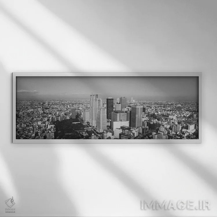 تابلو دکوراتیو Tokyo Prefecture, Japan,نمای هوایی از یک شهر، استان توک… اثر پانورامیک ایمجز - نمای قابدار سفید