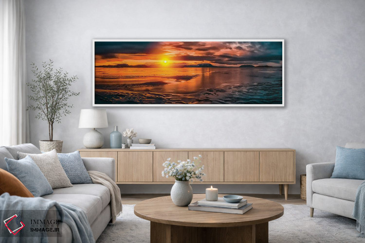 تابلو دکوراتیو Lake Myvatn, Iceland" - "غروب زمستانی، دریاچه میواتن، ا… اثر پانورامیک ایمجز - D3W