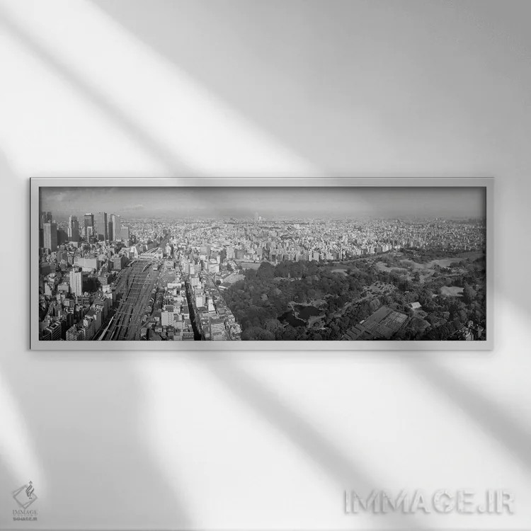 تابلو دکوراتیو Tokyo, Kanto Region, Honshu, Japan,نمای هوایی از خط افق… اثر پانورامیک ایمجز - نمای قابدار سفید