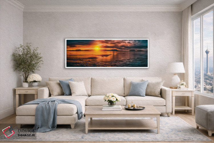 تابلو دکوراتیو Lake Myvatn, Iceland" - "غروب زمستانی، دریاچه میواتن، ا… اثر پانورامیک ایمجز - D4W
