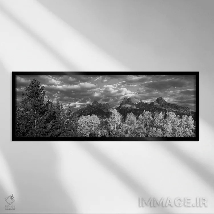 تابلو دکوراتیو Teton Range, Grand Teton National Park, Wyoming, USA,بی… اثر پانورامیک ایمجز - نمای قابدار مشکی