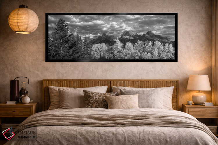 تابلو دکوراتیو Teton Range, Grand Teton National Park, Wyoming, USA,بی… اثر پانورامیک ایمجز - D5B