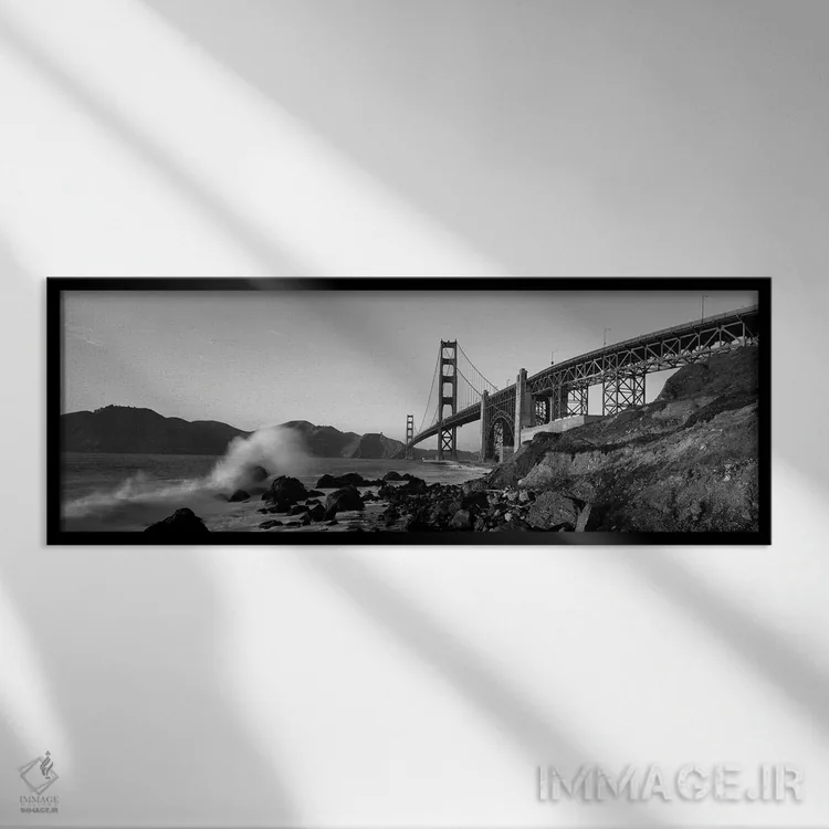 تابلو دکوراتیو San Francisco Bay, Golden Gate Bridge, San Francisco, M… اثر پانورامیک ایمجز - نمای قابدار مشکی