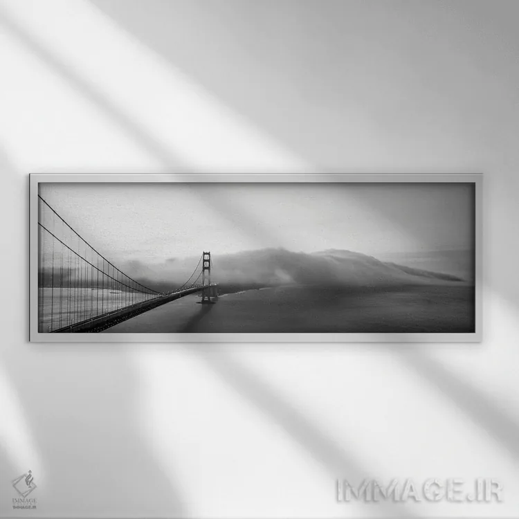 تابلو دکوراتیو Golden Gate Bridge, San Francisco, California, USA" - "… اثر پانورامیک ایمجز - نمای قابدار سفید