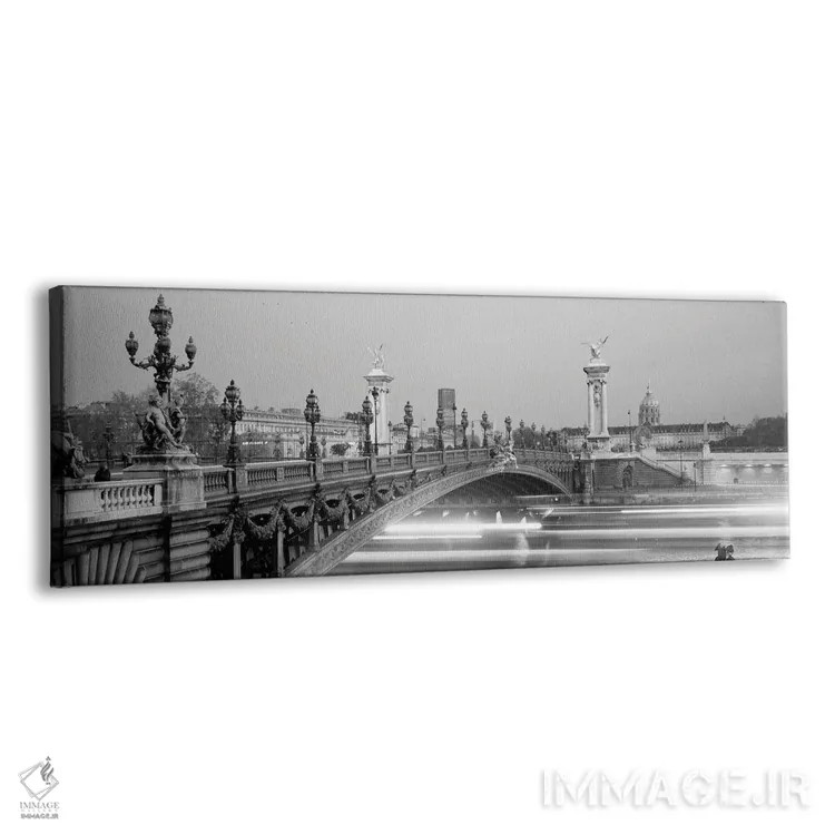 تابلو دکوراتیو Seine River, Paris, France" - "پل روی رودخانه، رودخانه… اثر پانورامیک ایمجز - نمای پرسپکتیو محصول