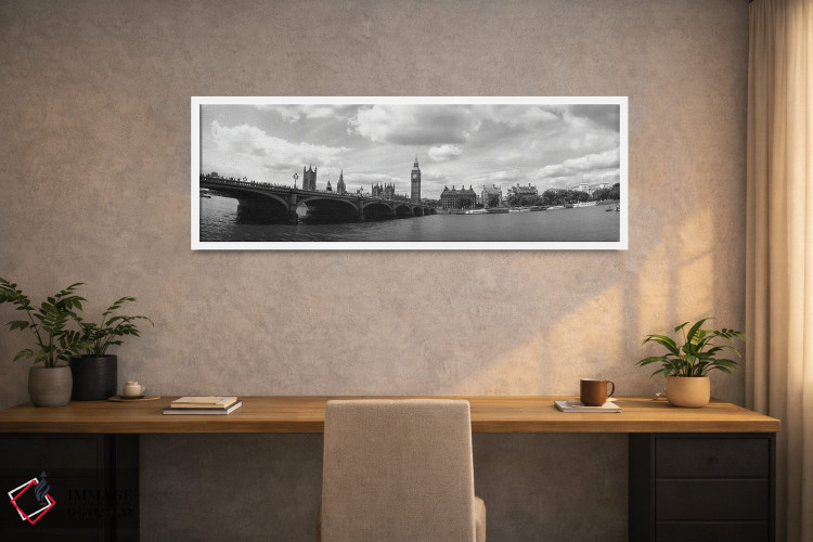 تابلو دکوراتیو City Of Westminster, London, England" - "بیگ بن و مجلس… اثر پانورامیک ایمجز - D1W