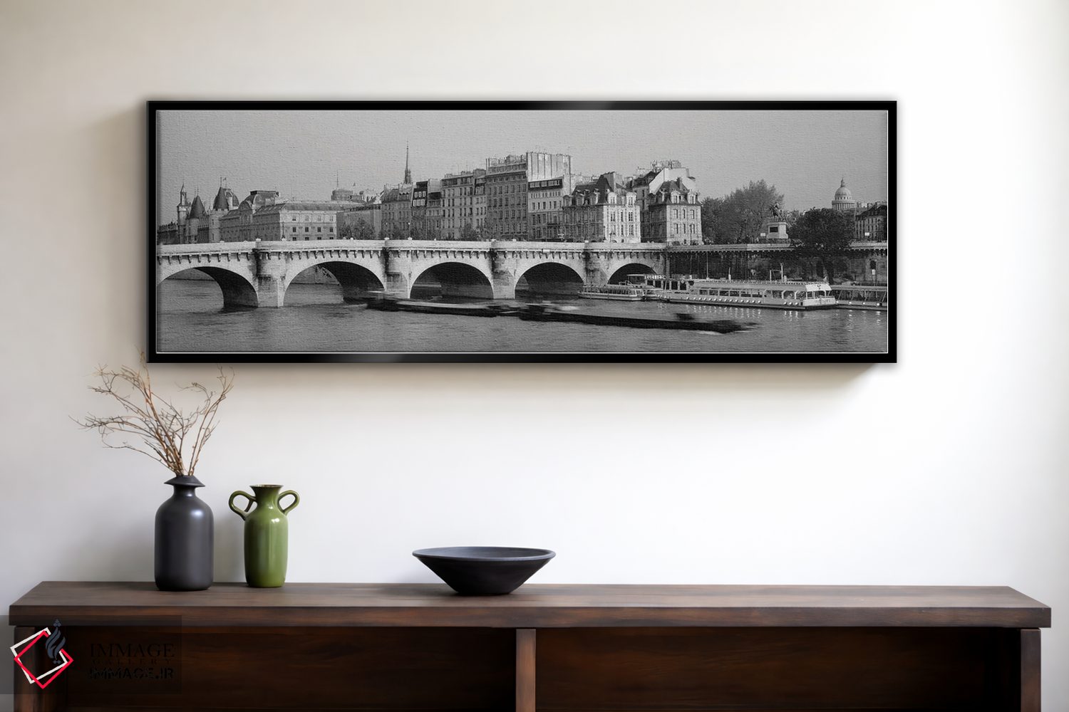 تابلو دکوراتیو Pont Neuf Bridge, Paris, France" - "پل روی رودخانه، پل… اثر پانورامیک ایمجز - D2B