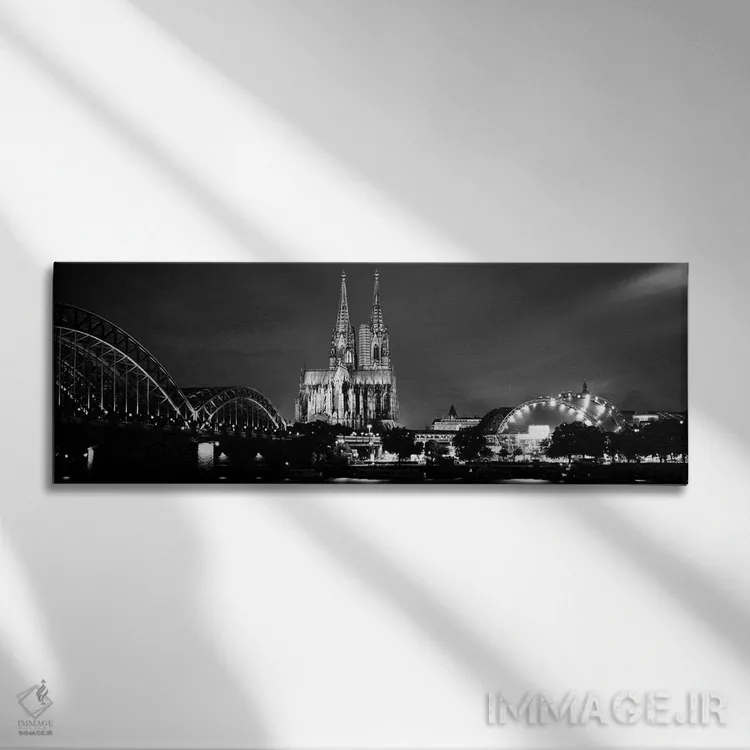 تابلو دکوراتیو Musical Dome, Cologne Cathedral, Hohenzollern Bridge, R… اثر پانورامیک ایمجز - نمای روبهرو روی دیوار