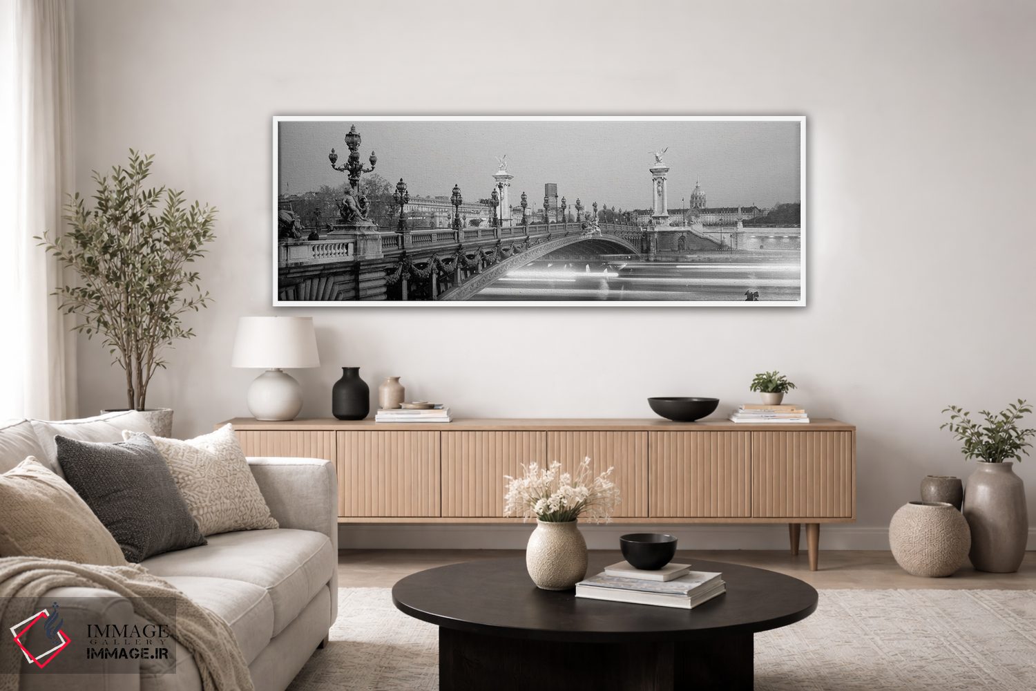 تابلو دکوراتیو Seine River, Paris, France" - "پل روی رودخانه، رودخانه… اثر پانورامیک ایمجز - D3W