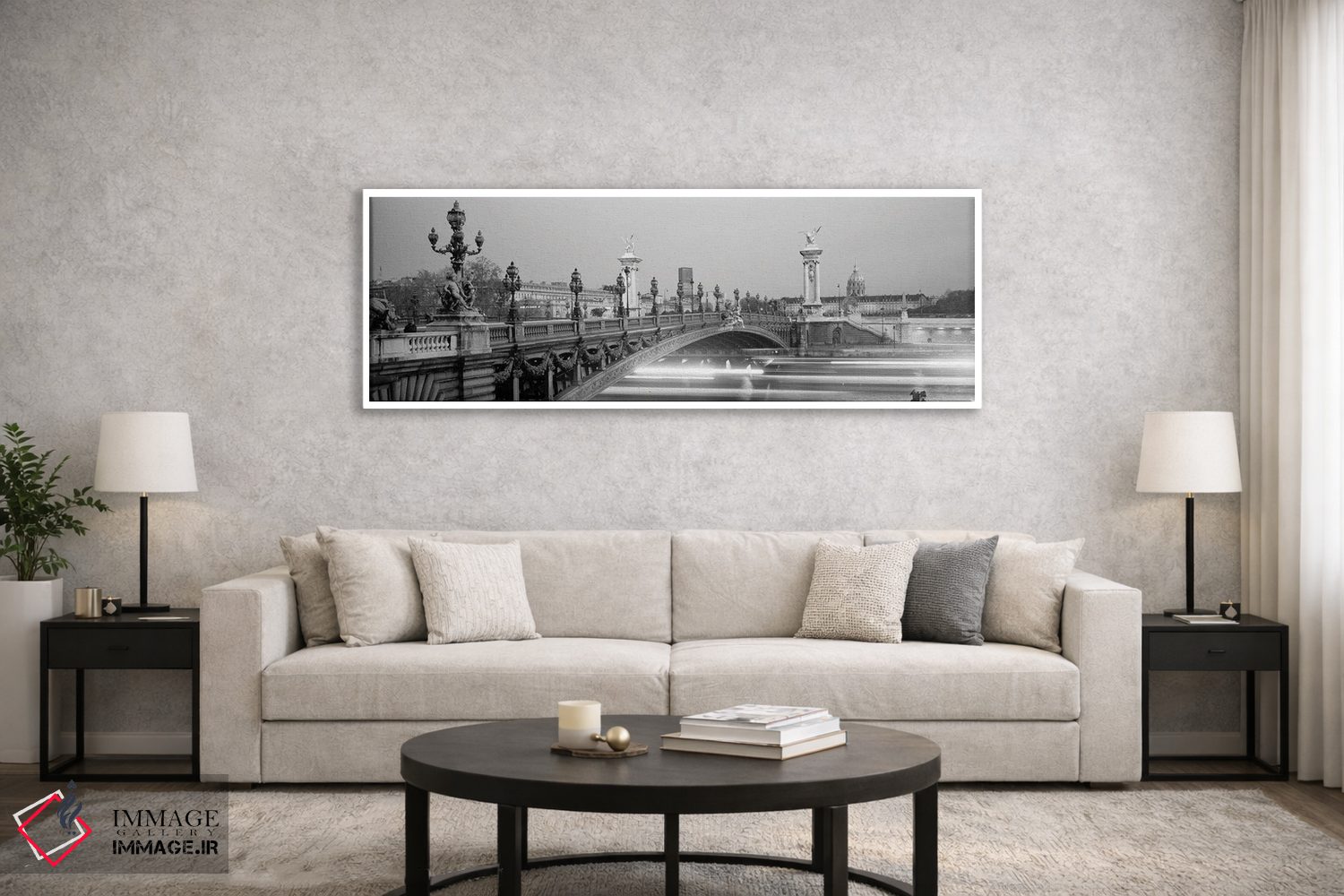 تابلو دکوراتیو Seine River, Paris, France" - "پل روی رودخانه، رودخانه… اثر پانورامیک ایمجز - D6W
