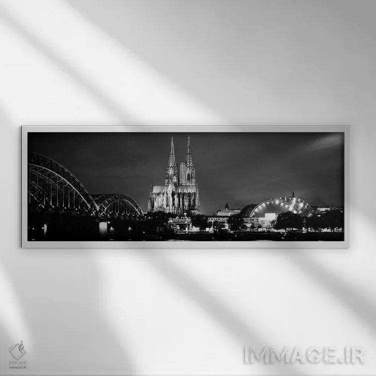 تابلو دکوراتیو Musical Dome, Cologne Cathedral, Hohenzollern Bridge, R… اثر پانورامیک ایمجز - نمای قابدار سفید