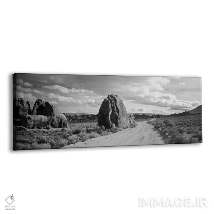تابلو دکوراتیو Owens Valley, Sierras, California, USA" - "جاده خاکی که… اثر پانورامیک ایمجز - نمای پرسپکتیو محصول