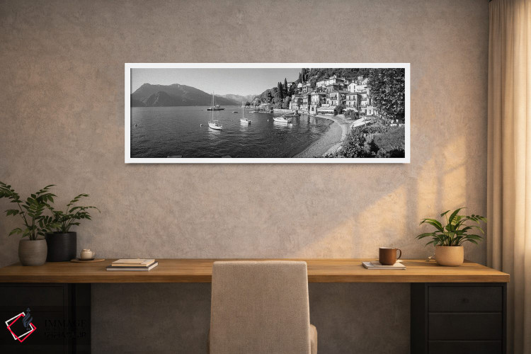 تابلو دکوراتیو Lake Como, Lombardy, Italy" - "منظره اوایل عصر از ساحل… اثر پانورامیک ایمجز - D1W