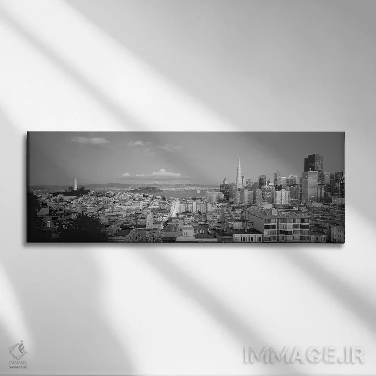تابلو دکوراتیو San Francisco, California, USA" - "نمای از زاویه بالا ا… اثر پانورامیک ایمجز - نمای روبهرو روی دیوار