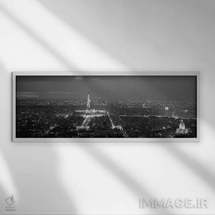 تابلو دکوراتیو Paris, Evening" - "فرانسه، پاریس، عصر" اثر پانورامیک ایمجز - نمای قابدار سفید