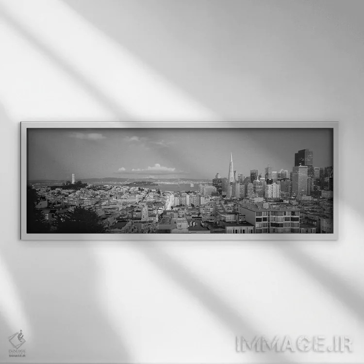 تابلو دکوراتیو San Francisco, California, USA" - "نمای از زاویه بالا ا… اثر پانورامیک ایمجز - نمای قابدار سفید