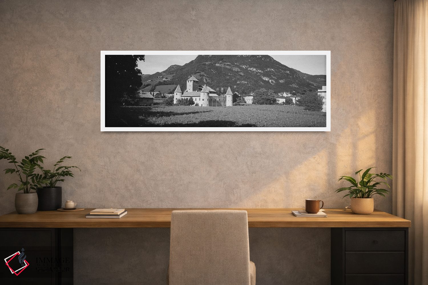 تابلو دکوراتیو Castle Firmiano, Bolzano, Italy" - "مزرعه ای در مقابل ی… اثر پانورامیک ایمجز - D1W