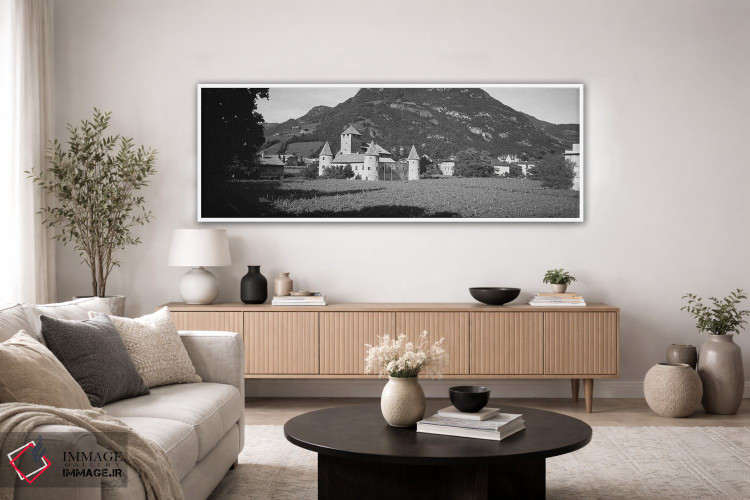 تابلو دکوراتیو Castle Firmiano, Bolzano, Italy" - "مزرعه ای در مقابل ی… اثر پانورامیک ایمجز - D3W