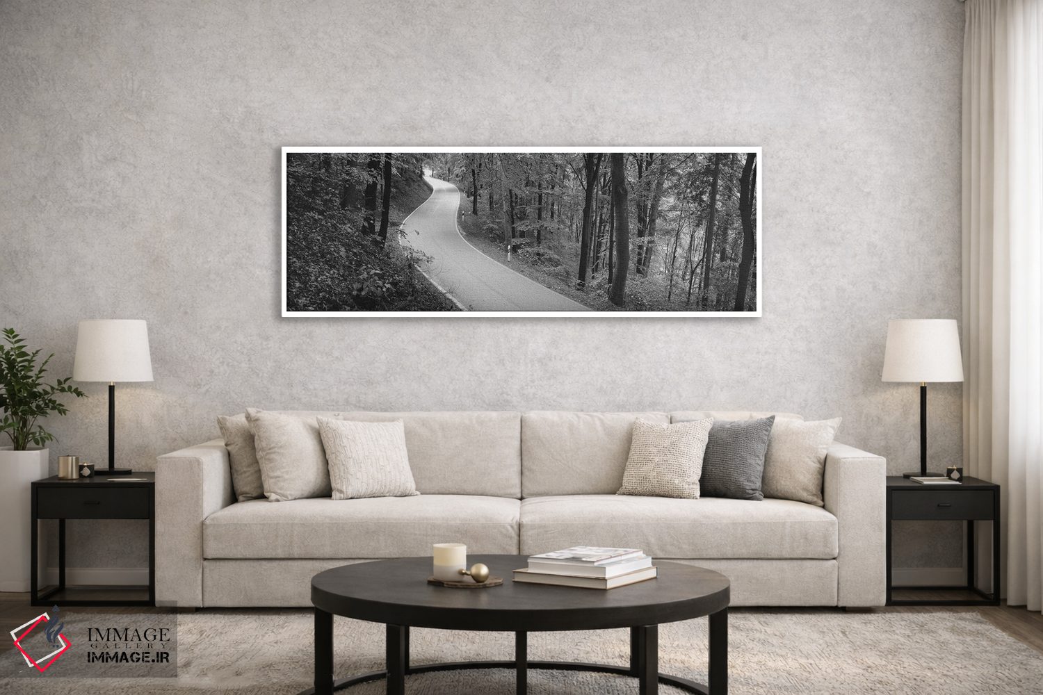 تابلو دکوراتیو Stuttgart, Baden-Wurttemberg, Germany" - "جاده خالی که… اثر پانورامیک ایمجز - D6W