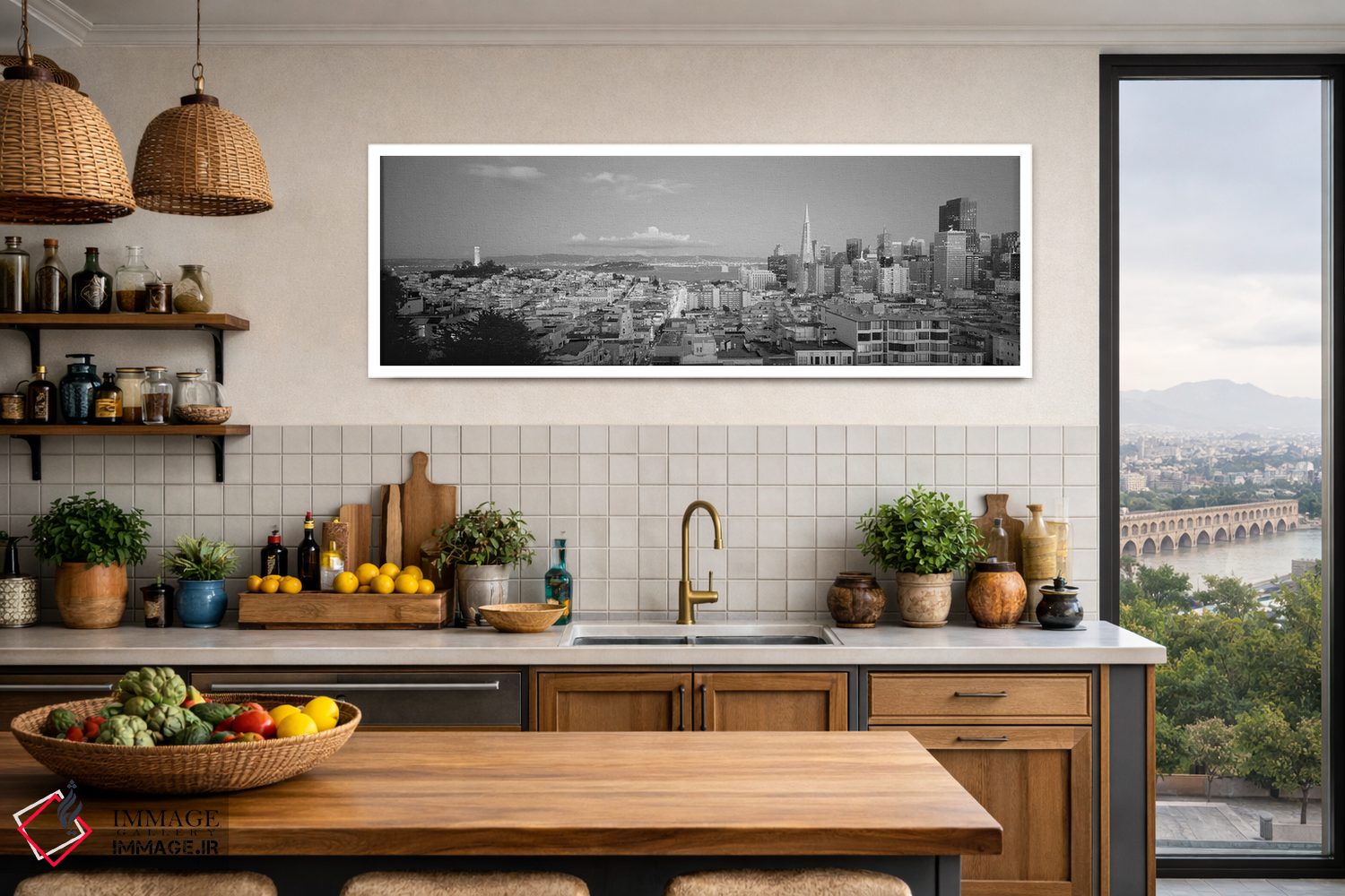 تابلو دکوراتیو San Francisco, California, USA" - "نمای از زاویه بالا ا… اثر پانورامیک ایمجز - D3W