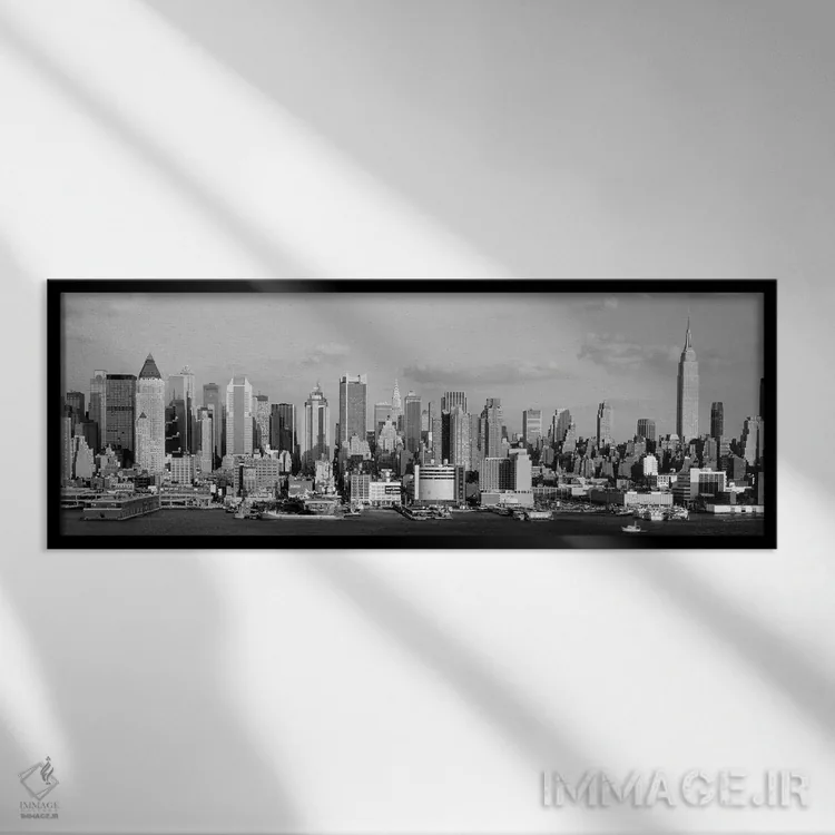 تابلو دکوراتیو City Skyline, NYC, New York City, New York State, USA"… اثر پانورامیک ایمجز - نمای قابدار مشکی