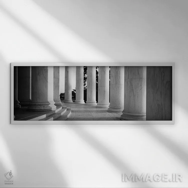 تابلو دکوراتیو یادبود جفرسون، واشینگتن دی سی، آمریکا اثر پانورامیک ایمجز - نمای قابدار سفید