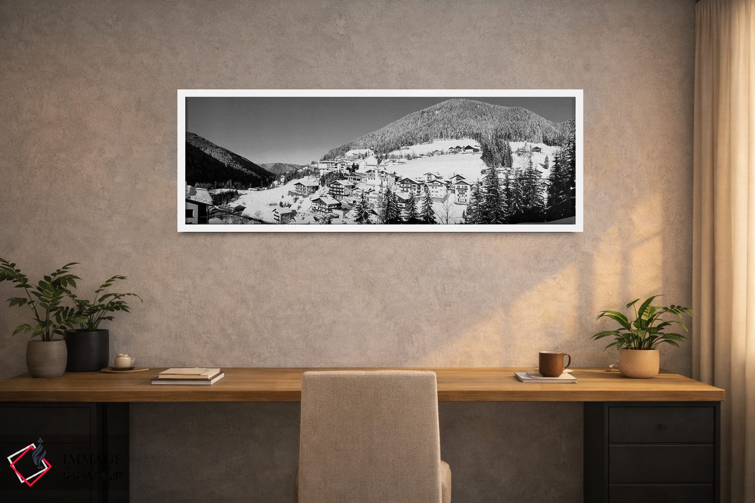 تابلو دکوراتیو Carezza Dolomites, Alto Adige, Italy" - "خانه ها در دره… اثر پانورامیک ایمجز - D1W