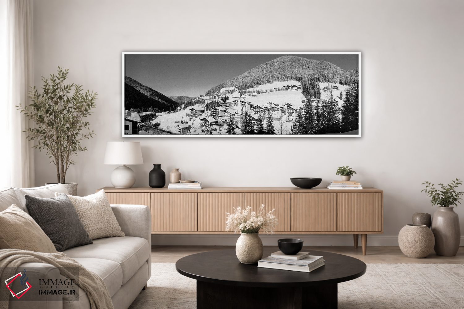 تابلو دکوراتیو Carezza Dolomites, Alto Adige, Italy" - "خانه ها در دره… اثر پانورامیک ایمجز - D3W