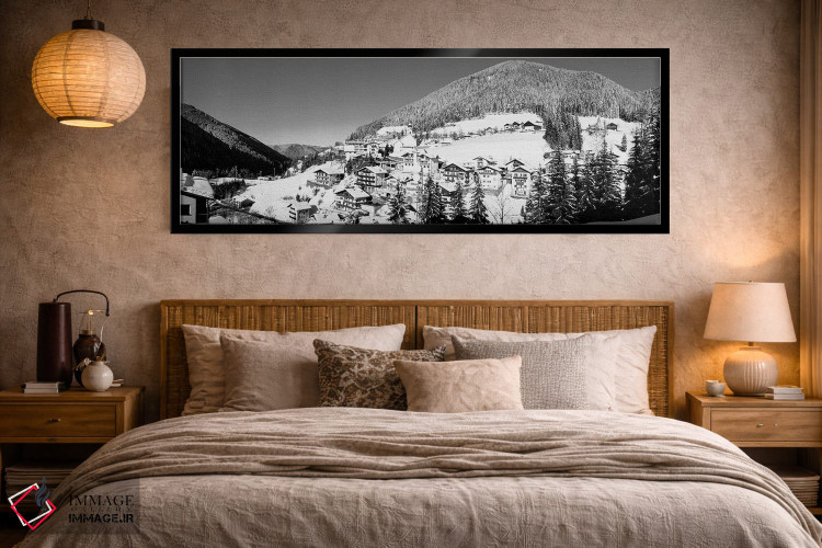 تابلو دکوراتیو Carezza Dolomites, Alto Adige, Italy" - "خانه ها در دره… اثر پانورامیک ایمجز - D5B