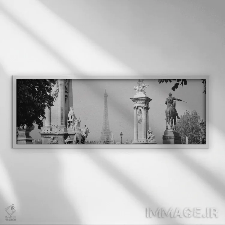 تابلو دکوراتیو Alexandre III Bridge, Eiffel Tower, Paris, France" - "ن… اثر پانورامیک ایمجز - نمای قابدار سفید
