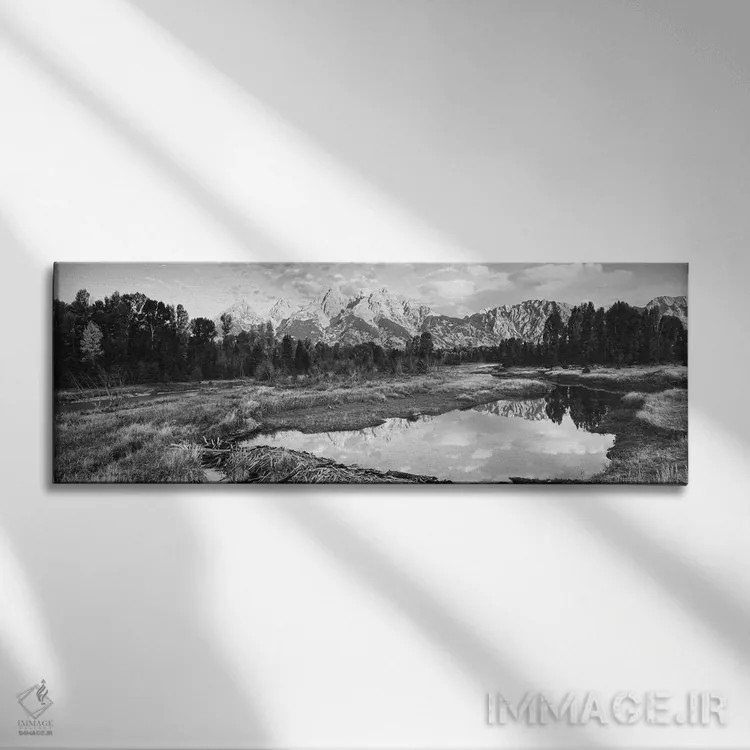 تابلو دکوراتیو Beaver Pond, Teton Range, Grand Teton National Park, Wy… اثر پانورامیک ایمجز - نمای روبهرو روی دیوار