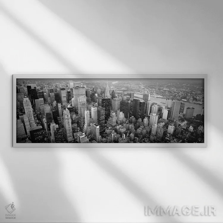 تابلو دکوراتیو نیویورک، نیویورک، آمریکا اثر پانورامیک ایمجز - نمای قابدار سفید